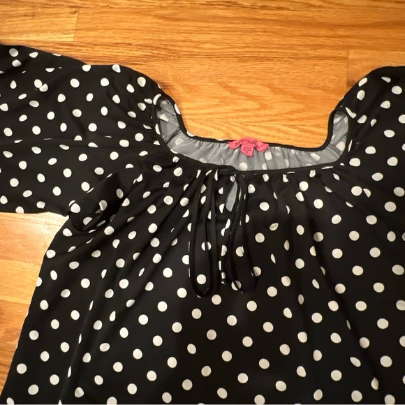 Vintage Betsy Johnson Polka Dot top size M - Picture 6 of 8